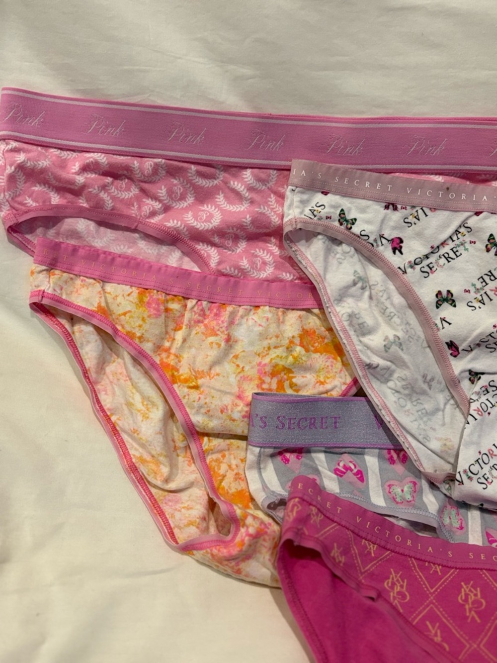 Victoria's Secret PINK Assorted Pink Bikini Briefs - Pack of 7 - Picture 2 of 3